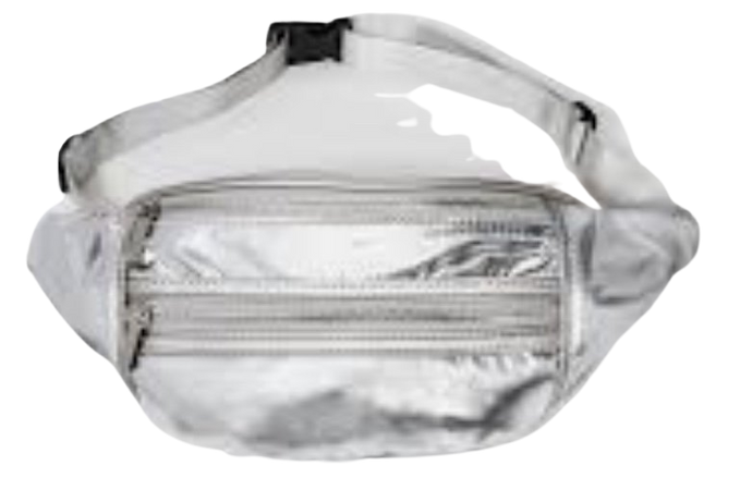 silver/holo fanny pack