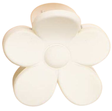 White Flower Claw Clip