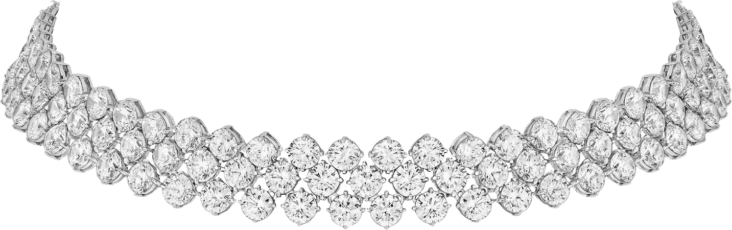 Silver Diamond Choker Set