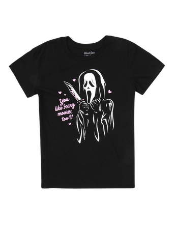 Scream Ghost Face You Like Scary Movies Too? Boyfriend Fit T-Shirt