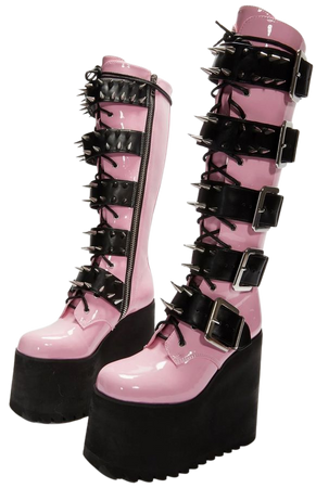 Pink Goth Boots
