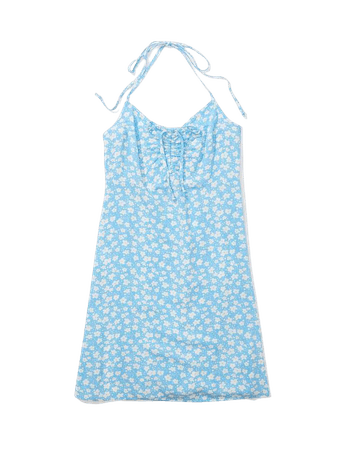 AE Floral Halter Mini Slip Dress