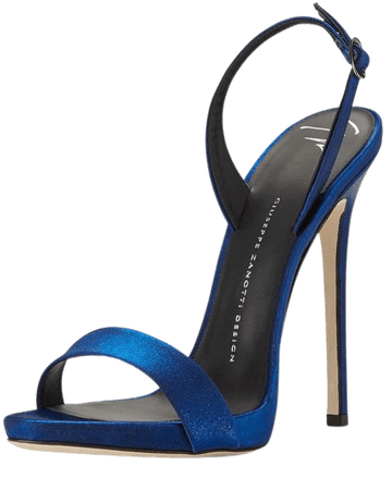 Navy Blue Sandal Heels