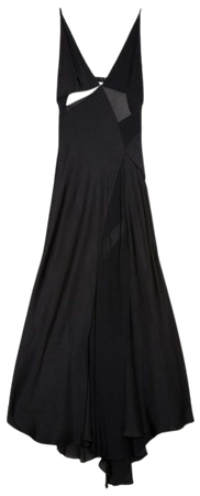 Petite Ooto Sheer Panelled Woven Maxi Dress | Karen Millen