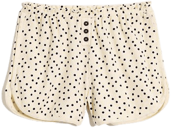 Waffle Knit Pajama Shorts in Tossed Dot
