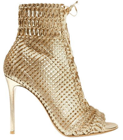 Gold Metallic Leather Boots