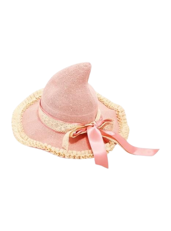 @rain | pastel pink witch hat
