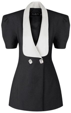 black and white blazer dress