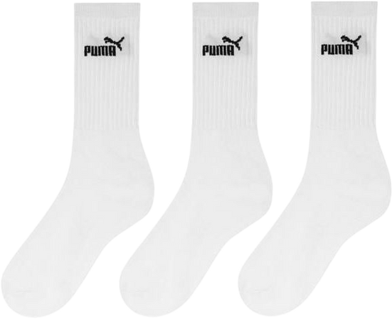 Puma 3 Pack Crew Socks Mens | SportsDirect.com