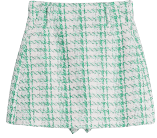 Short skirt with a frayed finish - New - Bershka United States