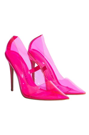 hot pink clear heels