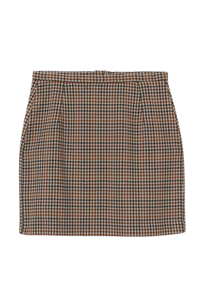 Mini Skirt - Brown/checked - Ladies | H&M US