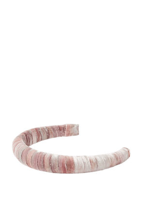 Pink Tie-dyed velvet headband | LELET NY | NET-A-PORTER