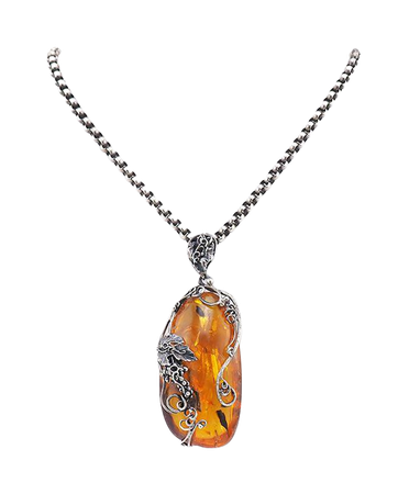 Amber Pendant Amber Jewelry Amber Necklace Sterling Silver | Etsy