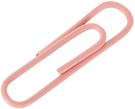 @darkcalista peach pink paper clip