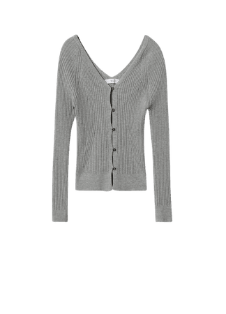 Buttoned ribbed cardigan - Women | Mango USA