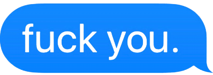 fuck you message