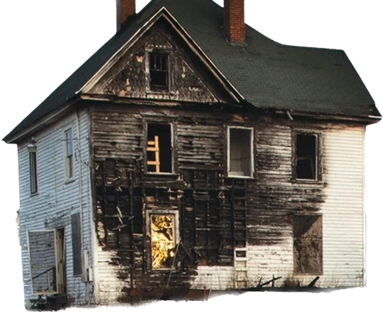 burned house