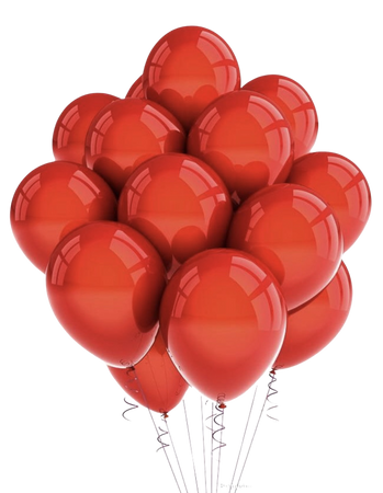 Red balloons bouquet
