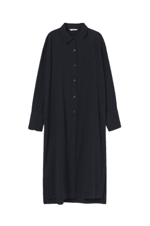 Cotton Shirt Dress - Black - Ladies | H&M US