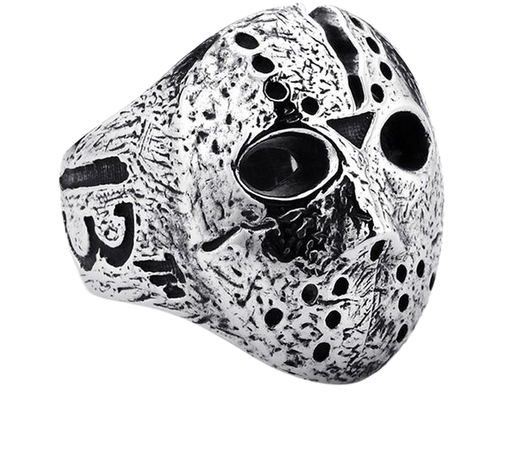 Punk Rock Vintage Cool Jason Mask Hockey Ring Jewelry for Men 316L Stainless Titanium Steel Personalized Gothic Rings Black Friday Horror Skull Jewelry | Wish
