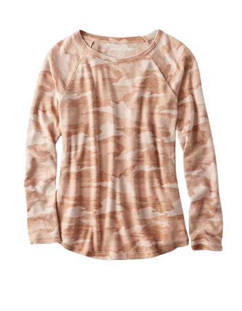 AE Long Sleeve Waffle T-Shirt, Rust | American Eagle Outfitters