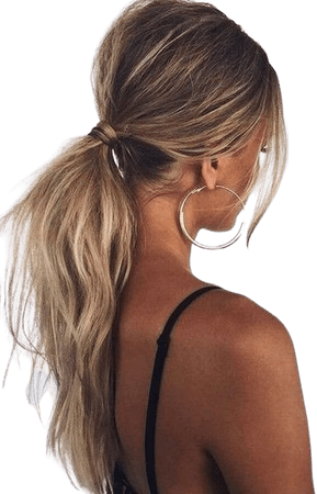 messy low ponytail straight hair - Google Search