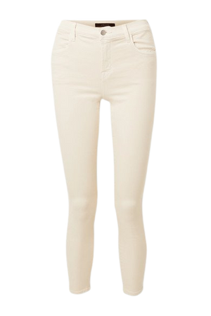 Alana Cropped High-rise Skinny Jeans - Cream