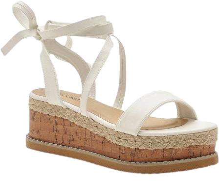 white espadrille sandals
