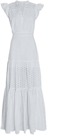 Veronica Beard Satori Cotton Eyelet Maxi Dress | INTERMIX®