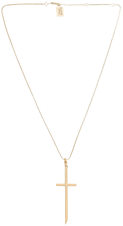 MIRANDA FRYE Cross Charm Gigi Chain Necklace in Gold | REVOLVE