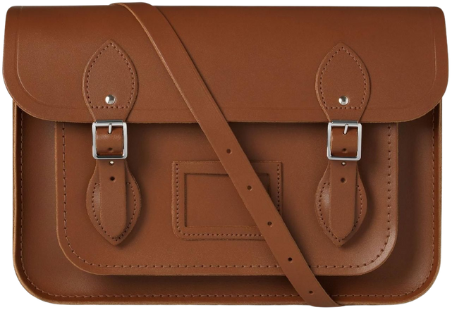 Leather satchel brown