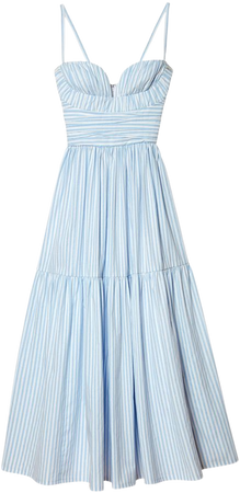 Carolina Herrera Stripe Ruched Sundress | Nordstrom