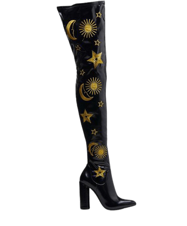 ASTRID Star and Moon Long Boots | KOI FOOTWEAR
