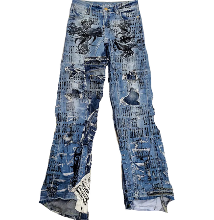 SinkSkins Straight Cyber Y2K Custom Jeans