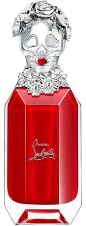 Ruby red perfume bottle