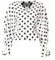 polka dots blouse png - Google Search