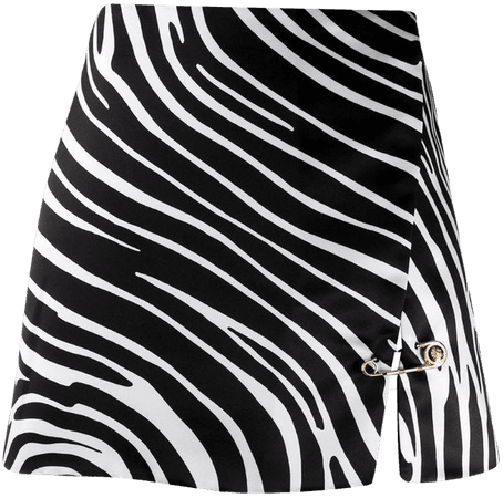 Versace zebra pattern mini skirt - Black