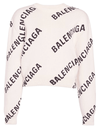 Logo-Knit Cotton-Blend Sweater By Balenciaga