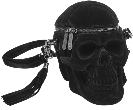 Grave Digger Skull Handbag [VELVET] | Killstar