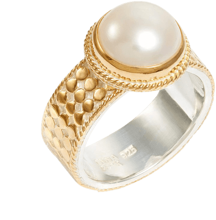 Genuine Pearl Band Ring