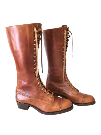 1930s brown boots footwear