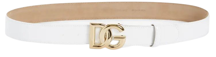 Dolce&Gabbana DG Logo Buckle Calfskin Leather Belt | Nordstrom