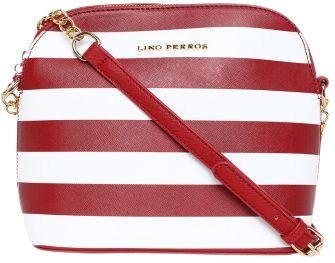 Buy Lino Perros Red/White Striped Sling Bag Online - 6665355 - Jabong