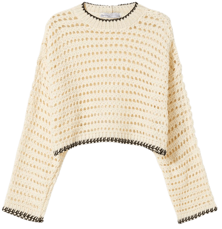 Rustic open sweater with contrast hem - Sweaters and cardigans - Woman | Bershka