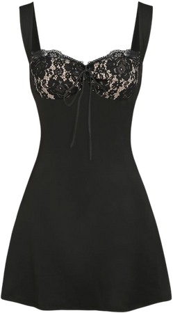 Lace Sweetheart Knotted Mini Dress - Cider
