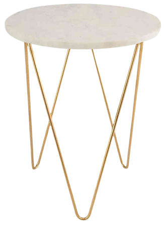 O&O by Olivia & Oliver™ Round Marble/Steel Side Table | Bed Bath & Beyond