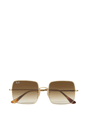 Gold Square-frame gold-tone sunglasses | Ray-Ban | NET-A-PORTER