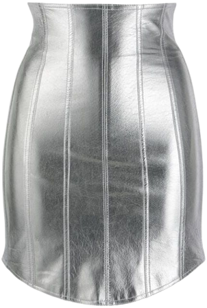 Silver David Koma High-Waisted Skirt | Farfetch.com