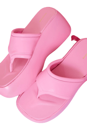 Pink Pu Toe Thong Extreme Platform Mule Sandals | PrettyLittleThing USA